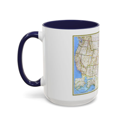 USA - The United States (1976) (Map) Accent Coffee Mug