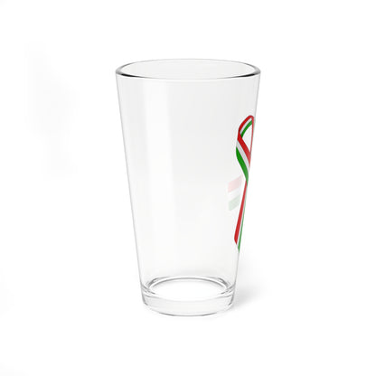 Hungary and Tajikistan ribbon (Tajikistan) Pint Glass 16oz
