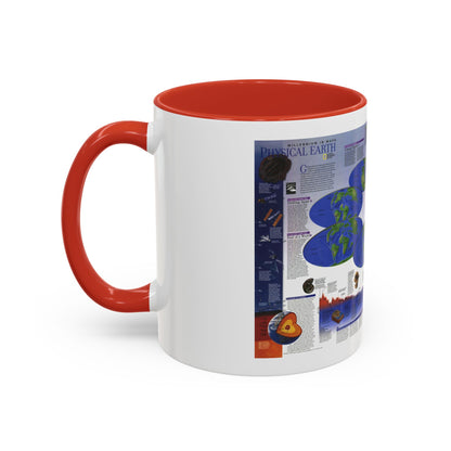 World Map - Physical Earth 2 (1998) (Map) Accent Coffee Mug