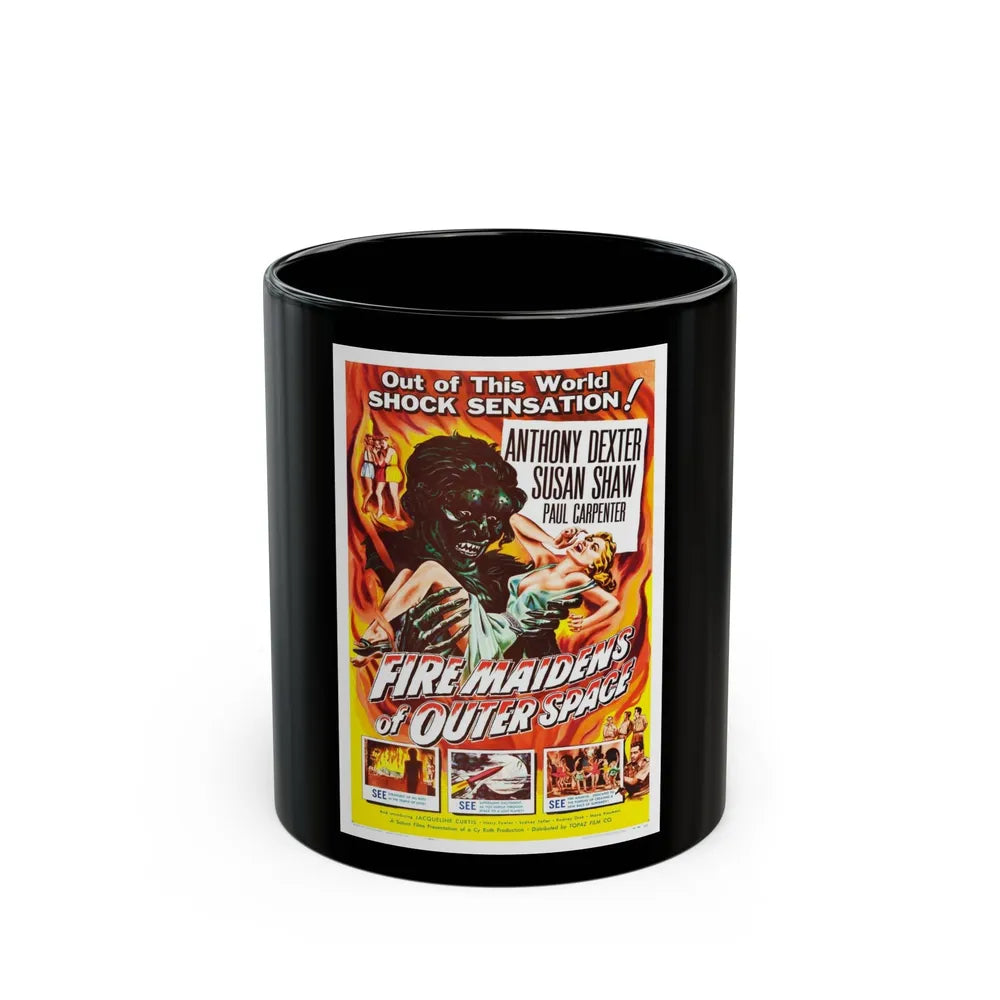 FIRE MAIDENS OF OUTER SPACE 1956 Movie Poster - Black Coffee Mug-11oz-Go Mug Yourself