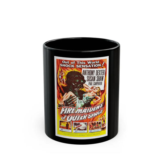 FIRE MAIDENS OF OUTER SPACE 1956 Movie Poster - Black Coffee Mug-11oz-Go Mug Yourself