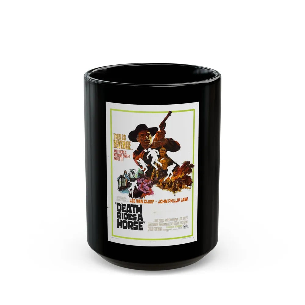 DEATH RIDES A HORSE 1967 Movie Poster - Black Coffee Mug-15oz-Go Mug Yourself