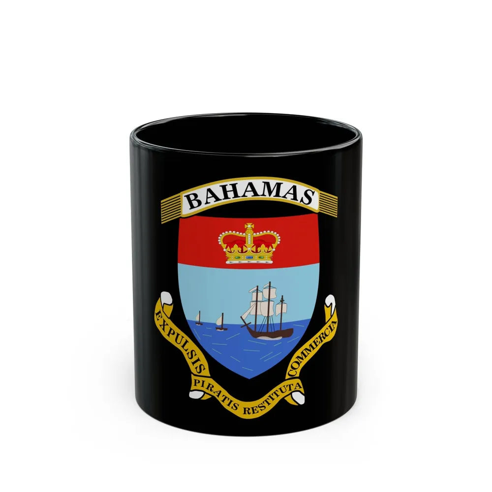 Coat of Arms of The Bahamas 2 - Black Coffee Mug-11oz-Go Mug Yourself