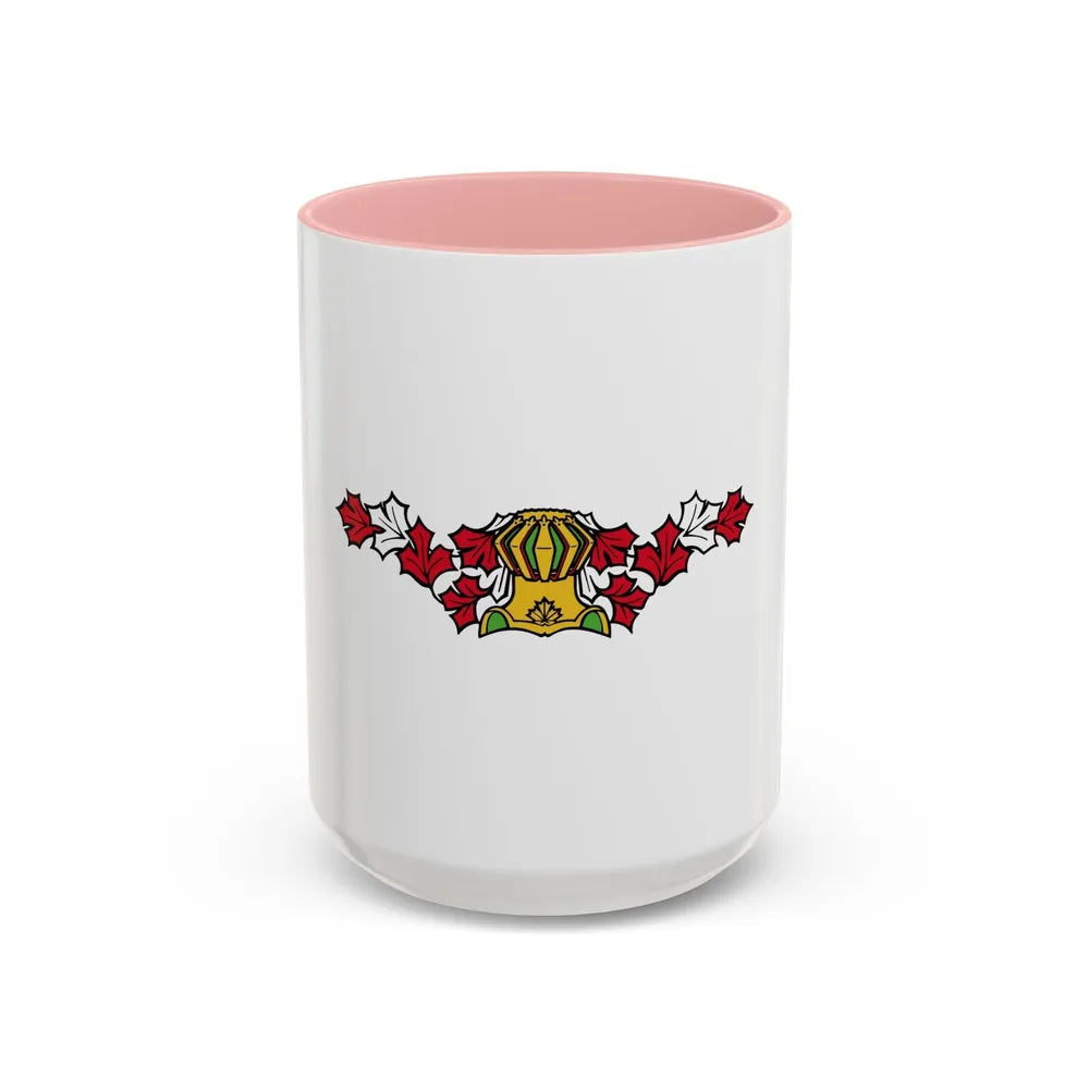 Canadian Helm - Accent Coffee Mug-15oz-Pink-Go Mug Yourself