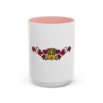 Canadian Helm - Accent Coffee Mug-15oz-Pink-Go Mug Yourself