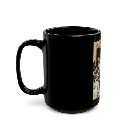 Crowding the Phone Booth - Black Coffee Mug-Go Mug Yourself