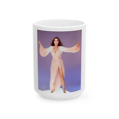 Lynda Carter #178 (Vintage Female Icon) White Coffee Mug-15oz-Go Mug Yourself