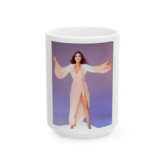 Lynda Carter #178 (Vintage Female Icon) White Coffee Mug-15oz-Go Mug Yourself