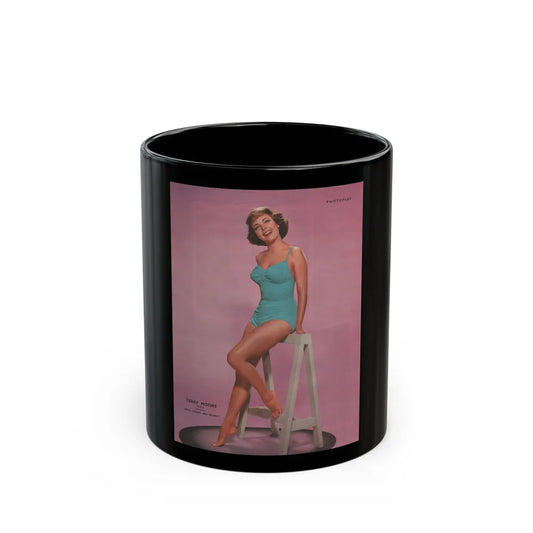 Terry Moore #539 - 8x11 60's Era Photoplay Magazine Page (Vintage Female Icon) Black Coffee Mug-11oz-Go Mug Yourself