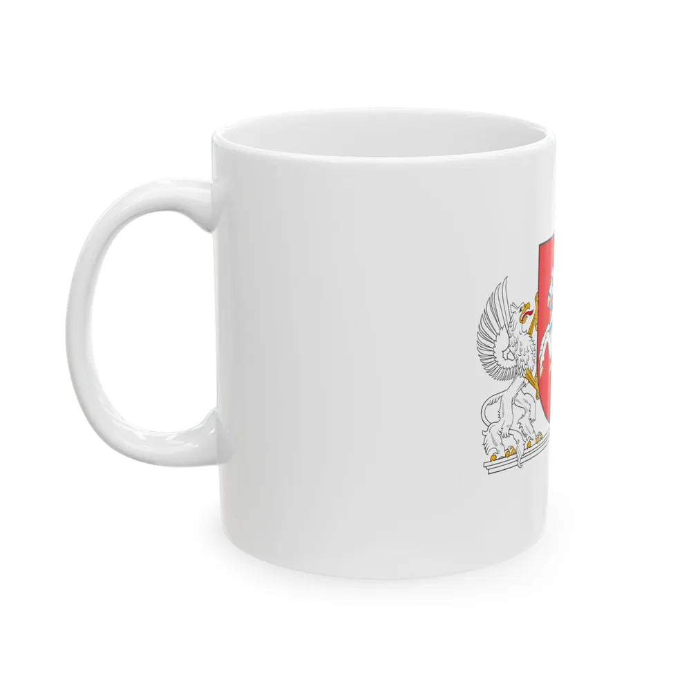 Coat of arms of the President of Lithuania - White Coffee Mug-Go Mug Yourself