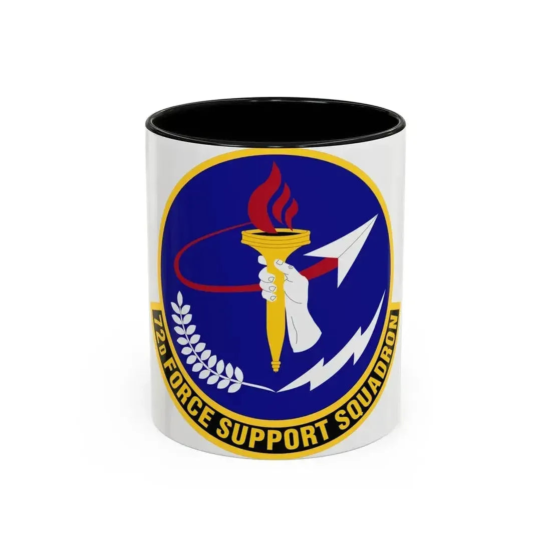 72d Force Support Squadron (U.S. Air Force) Accent Coffee Mug 11oz Black - Go Mug Yourself