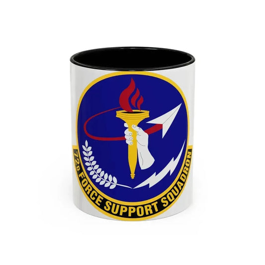 72d Force Support Squadron (U.S. Air Force) Accent Coffee Mug 11oz Black - Go Mug Yourself