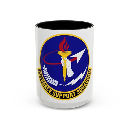 72d Force Support Squadron (U.S. Air Force) Accent Coffee Mug 15oz Black - Go Mug Yourself