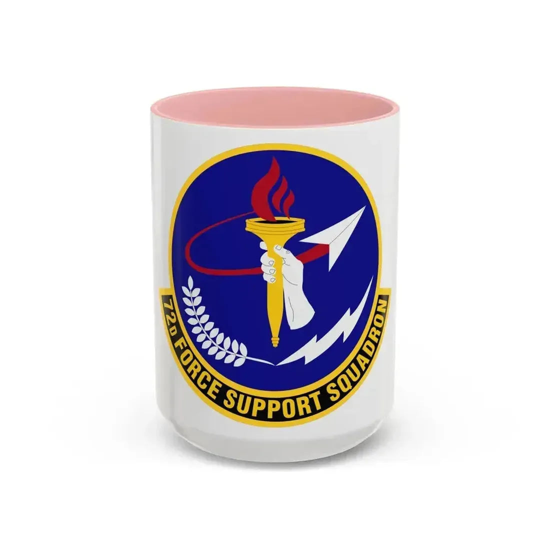 72d Force Support Squadron (U.S. Air Force) Accent Coffee Mug 15oz Pink - Go Mug Yourself