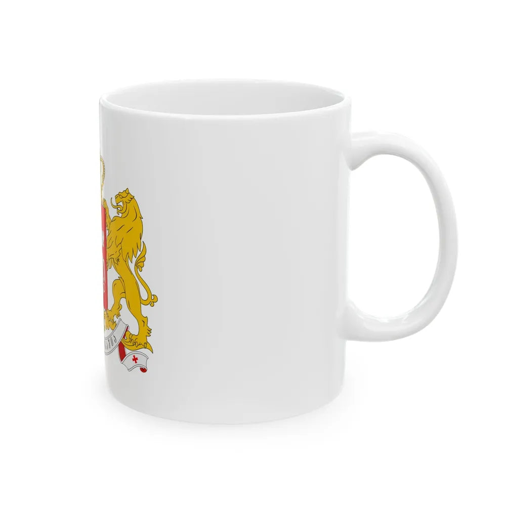 Greater coat of arms of Georgia - White Coffee Mug-Go Mug Yourself