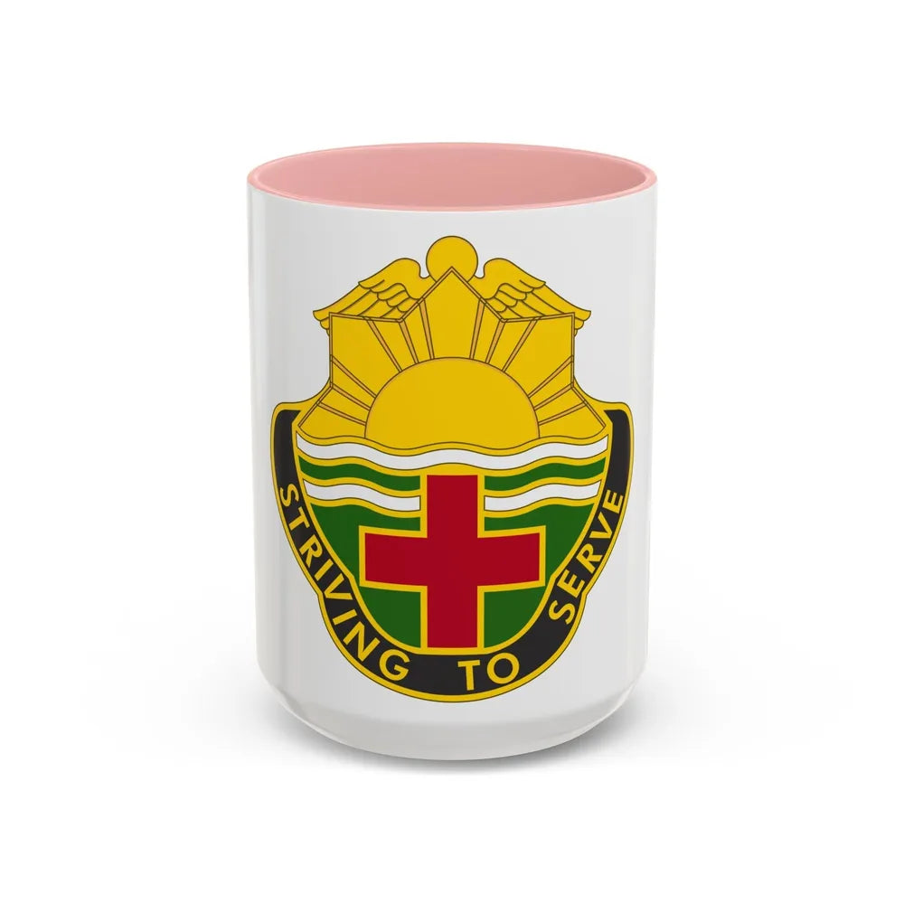 73 Field Hospital (U.S. Army) Accent Coffee Mug-15oz-Pink-Go Mug Yourself