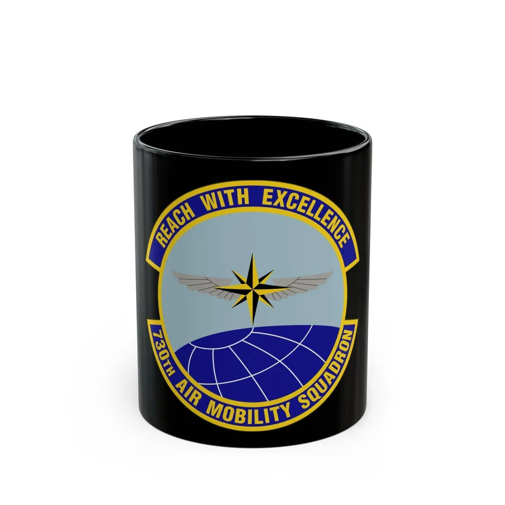 730 Air Mobility Squadron AMC (U.S. Air Force) Black Coffee Mug-11oz-Go Mug Yourself