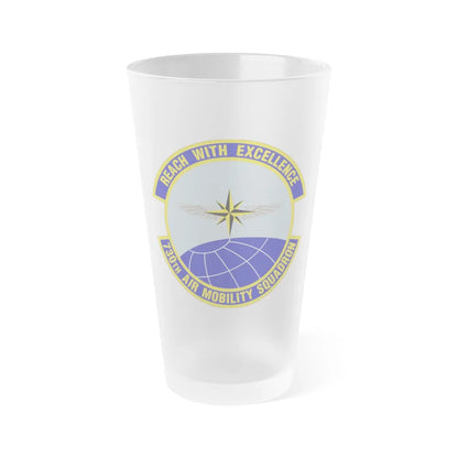 730 Air Mobility Squadron AMC (U.S. Air Force) Frosted Pint Glass 16oz-Go Mug Yourself