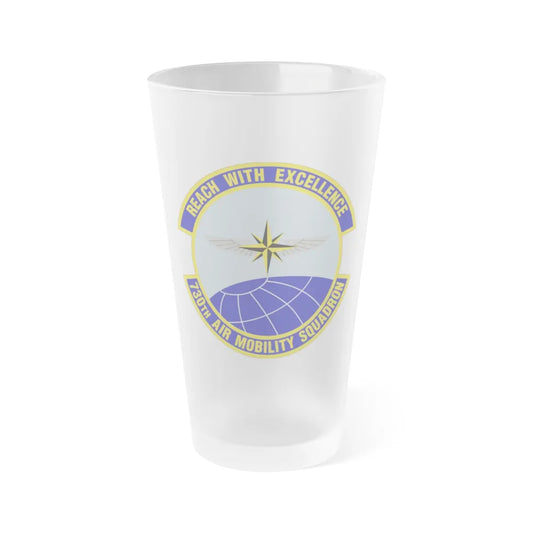 730 Air Mobility Squadron AMC (U.S. Air Force) Frosted Pint Glass 16oz-Go Mug Yourself