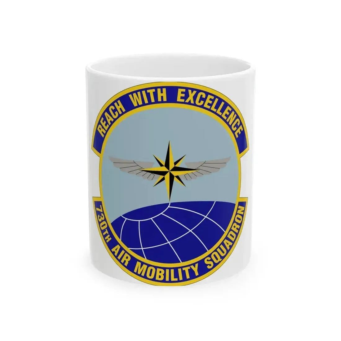 730 Air Mobility Squadron AMC (U.S. Air Force) White Coffee Mug 11oz - Go Mug Yourself