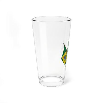 Vexillology of Brazil 19th century (Brazil) (Coat of Arms) Pint Glass 16oz