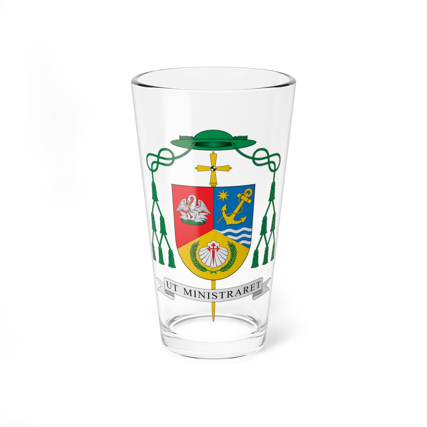 Escudo de Eloy Alberto Santiago (Spain) (Coat of Arms) Pint Glass 16oz