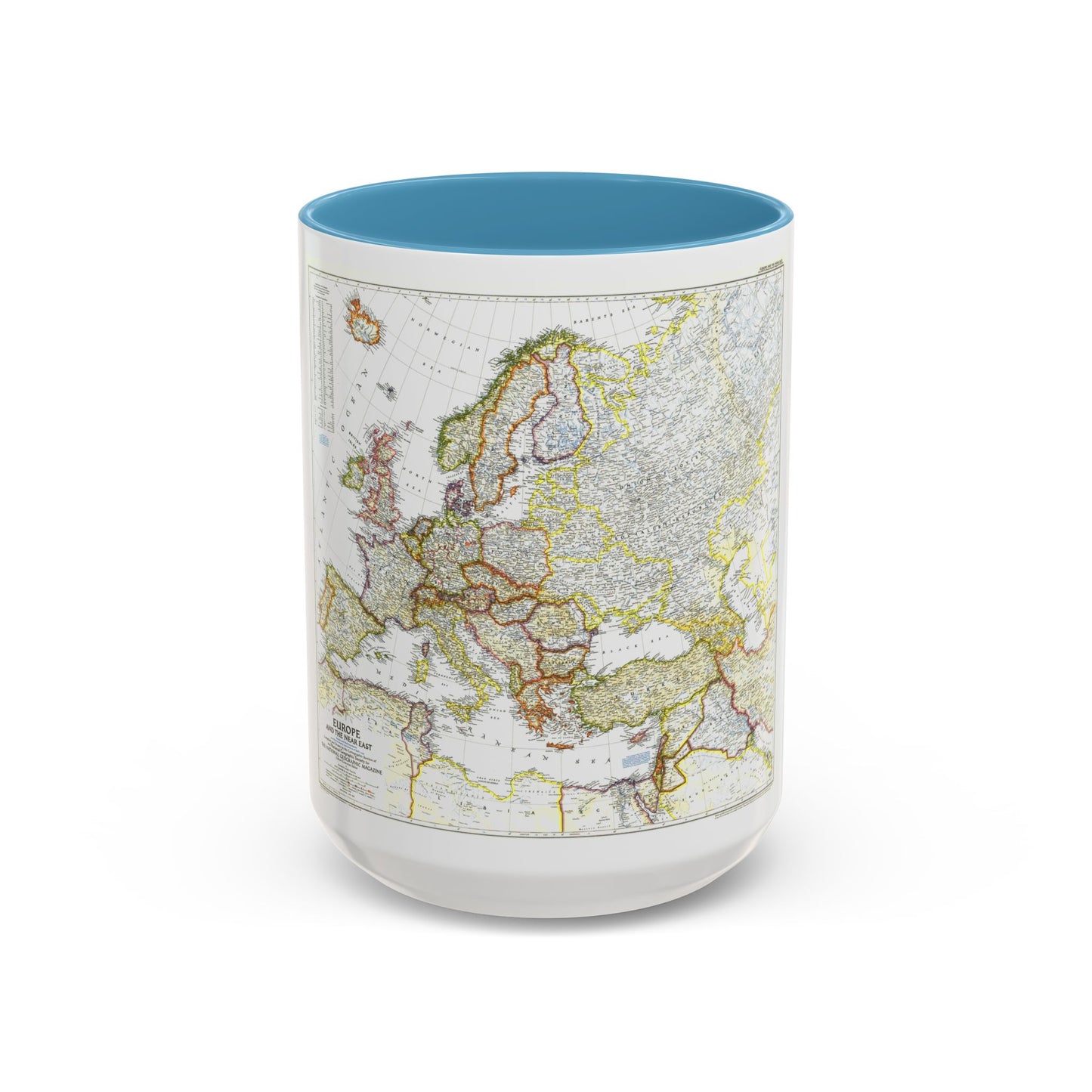 Europe and the Near East (1949) (Map) Accent Coffee Mug