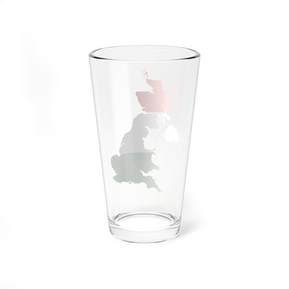 United Kingdom with British Republican flag (United Kingdom) Pint Glass 16oz