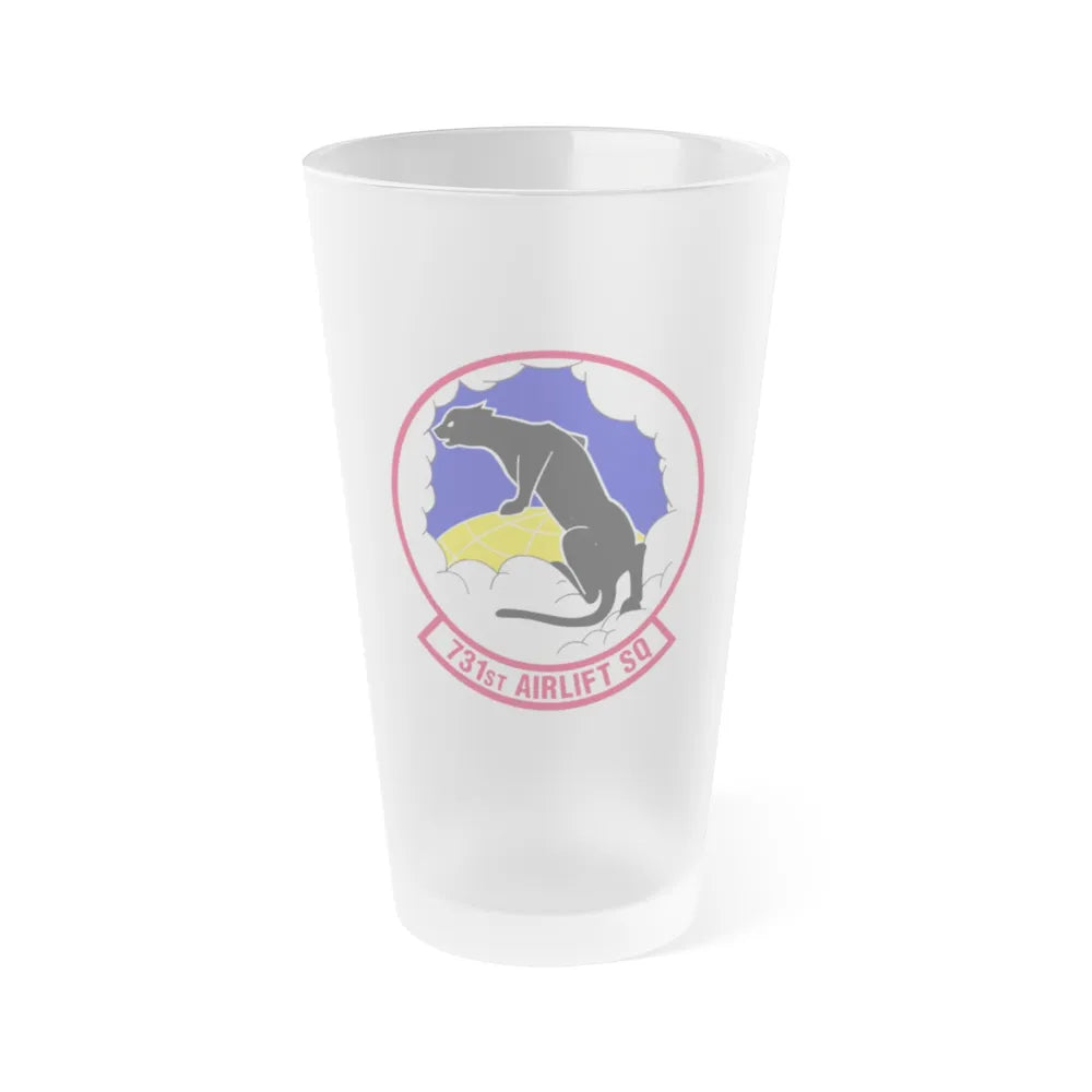 731 Airlift Squadron AFRC (U.S. Air Force) Frosted Pint Glass 16oz-16oz-Frosted-Go Mug Yourself