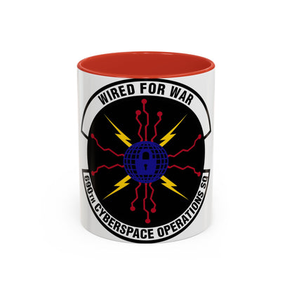 690 Cyberspace Operations Squadron AFSPC (U.S. Air Force) Accent Coffee Mug