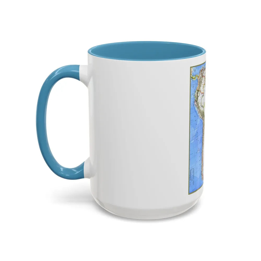 South America (1972) (Map) Accent Coffee Mug-Go Mug Yourself