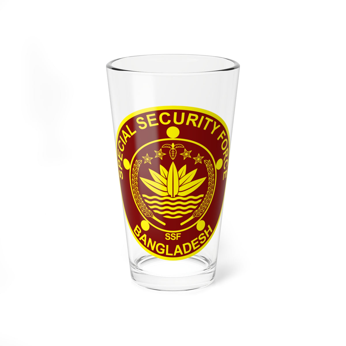 Insignia of the Special Security Force (Bangladesh) (Coat of Arms) Pint Glass 16oz