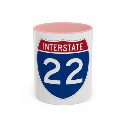 Interstate 22 (U.S. Highways) Accent Coffee Mug