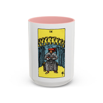 The 9 of Cups (Tarot Card) Accent Coffee Mug