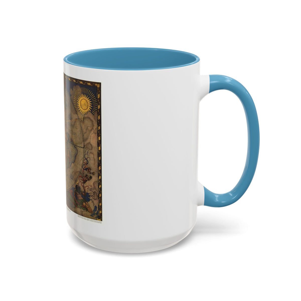 Map of Discovery- Western Hemisphere (1928) (Map) Accent Coffee Mug