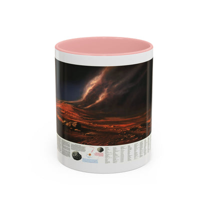 Space - MARS, Dusty Face of (1973) (Map) Accent Coffee Mug