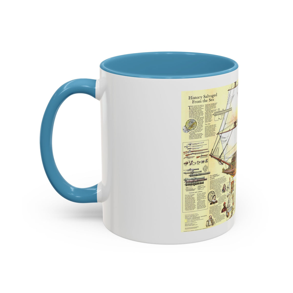 History Salvaged from the Sea (1977) (Map) Accent Coffee Mug