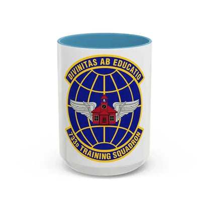733 Training Squadron AFRC (U.S. Air Force) Accent Coffee Mug 15oz Light Blue - Go Mug Yourself