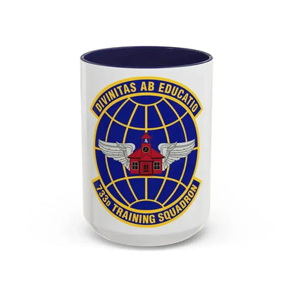 733 Training Squadron AFRC (U.S. Air Force) Accent Coffee Mug 15oz Navy - Go Mug Yourself