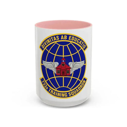 733 Training Squadron AFRC (U.S. Air Force) Accent Coffee Mug 15oz Pink - Go Mug Yourself