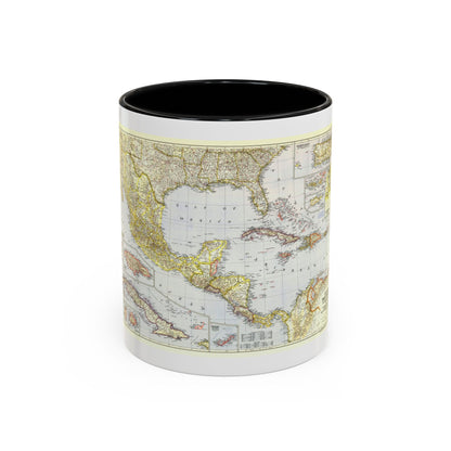 Central America - The Caribbean (1947) (Map) Accent Coffee Mug