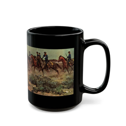 Duty, Collier's, November 22, 1952, Illustration by Donald Teague as Edwin Dawes - Black Coffee Mug-Go Mug Yourself