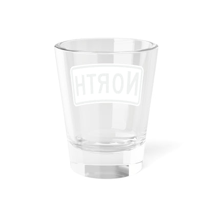 North plate Vermont (Vermont) (Road Sign) Shot Glass 1.5oz