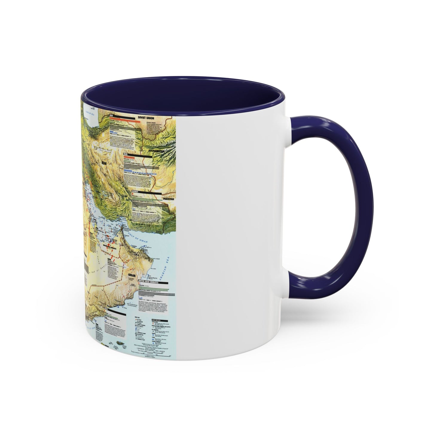 Middle East - States in Turmoil (1991) (Map) Accent Coffee Mug