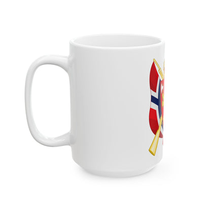 Coat of arms of the National Rifle Association of Norway - White Coffee Mug