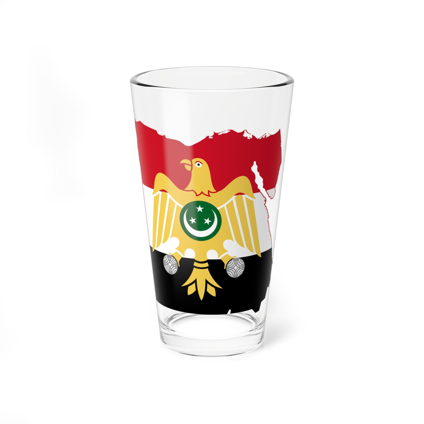 Flag map of Egypt 1952-1958 (Egypt) Pint Glass 16oz