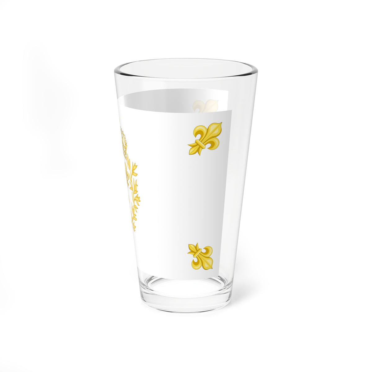 Drapeau blanc du Royaume de France 1825 autre version (France) Pint Glass 16oz