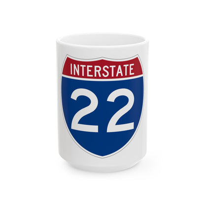 Interstate 22 (U.S. Highways) White Coffee Mug