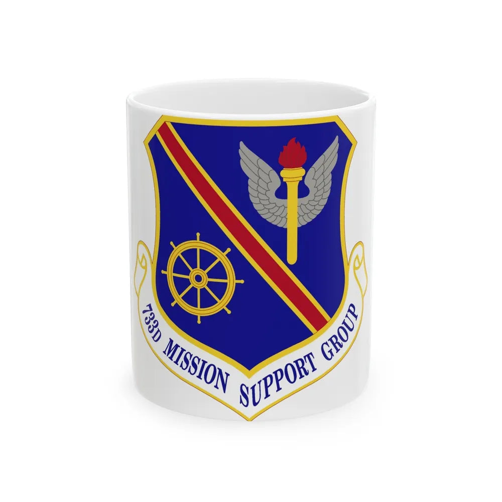 733d Mission Support Group (U.S. Air Force) White Coffee Mug-11oz-Go Mug Yourself