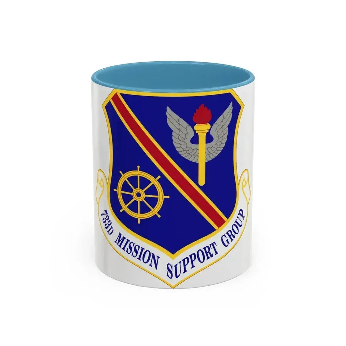 733d Mission Support Group (U.S. Air Force) Accent Coffee Mug 11oz Light Blue - Go Mug Yourself